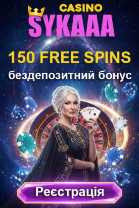 150 фріспінів без депозита для новачків у казино Sykaaa &ndash; святковий старт