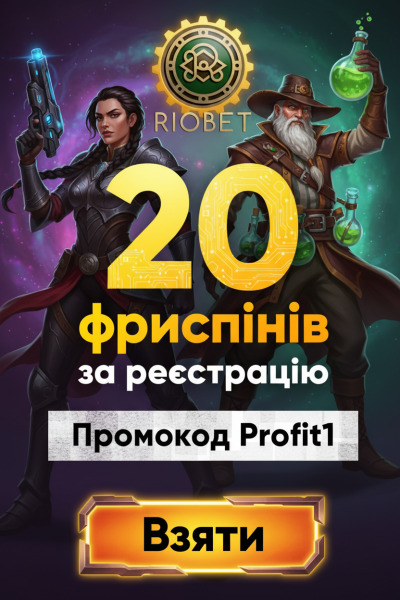 20 фріспінів без депозита за реєстрацію в RioBet &mdash; подарунок новачкам