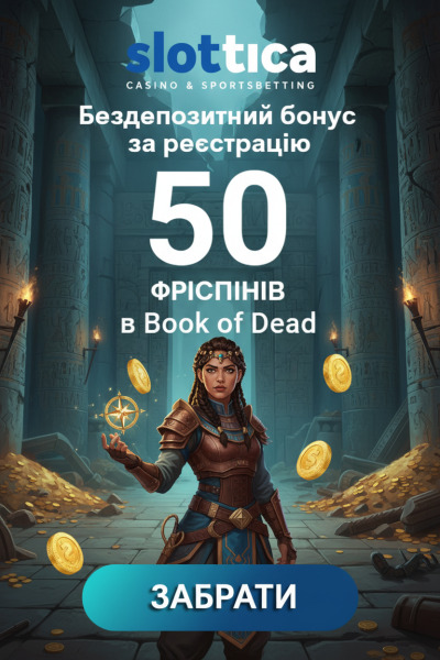 Зображення для 50 бездепозитних фріспінів для новачків у казино Slottica – грай без ризику 50 бездепозитних фріспінів для новачків у казино Slottica – грай без ризику