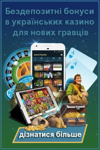 Бездепозитні фріспіни та бонуси для новачків у топових казино України