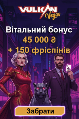 45000₴ та 150 фріспінів для нових гравців у Вулкан Vegas онлайн-казино